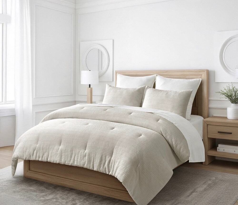 Evergrace 3-piece Microfiber Waffle Comforter Set King